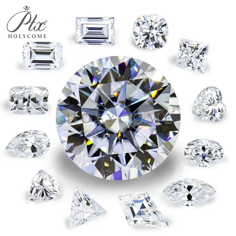 Uncoated Moissanite All Colors 1-5ct Black Champagne Green Blue Grey White Wholesale Loose Colored Moissanite Stones