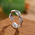 925 Pure Silver Opening Ring Lovely Hollow Fish Retro Pure Silver Ornaments Wholesale Personality Trend