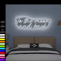 To the Moon and Back Custom Signs Design Acrylic Light Decor Led Lighted Business Customizable Logo Neon Multi-color Acrylic