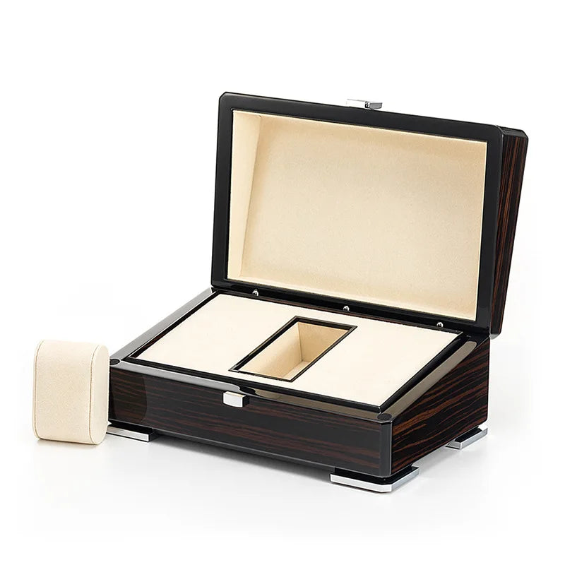 Exquisite MDF Wooden Watch Box with Piano Paint Finish Elegant Gift Case for Jewelry Storage and Display