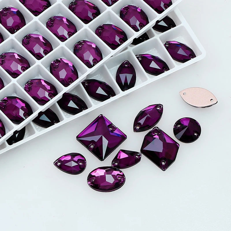 Rivoli Square Cosmic Shape Flatback Rhinestones Sew-on Crystals Wholesale Lead-free Crystal Stone Beads Sewing Accessories