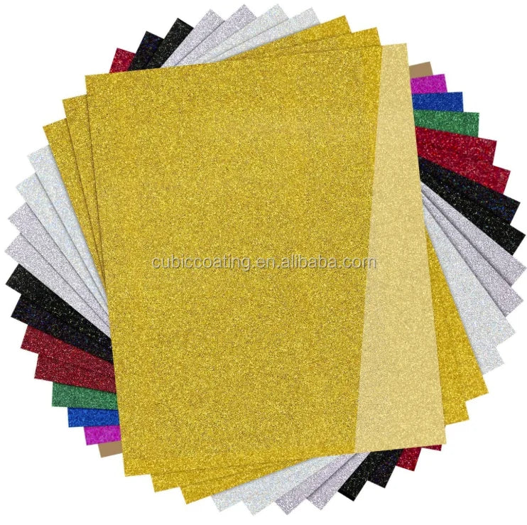 Glitter Heat Transfer Vinyl Assorted Iron on Vinyl Rolls High Quality Htv Glitter Transfer Printing for Garment