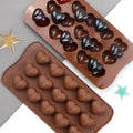 Wholesale Food Grade Silicone Love Heart Shape Cake Baking Chocolate Fondant Candy Mold Non-stick Opp Bag