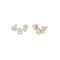 LOZRUNVE 925 Sterling Silver Jewelry Elegant Water Drop Pear Crystal Stud Earring Women