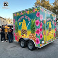 Commercial Fast Food Trailer Truck Cart Full Kitchen Mobile Van for Snack Foods-for Winery Retail Sale USA Europe Australia