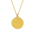 Western Cupid Angel Frosted Round Corroded Portrait Medium Long Chain Pendant Gold Plated StainlessSteel  Sweater Chain Necklace