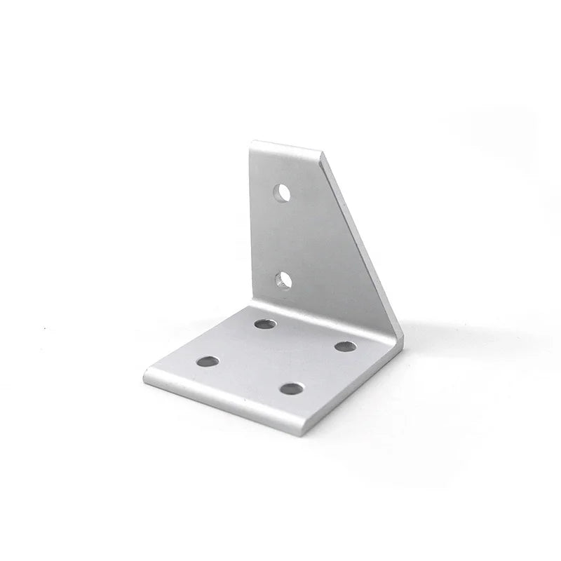 Strength Factory 4040&4080 6 Hole Left Aluminum Right Angle Bracket for Extruded Aluminium Profile Making Conveyors/Workbench