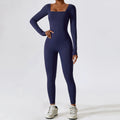 Autumn Winter Tight Yoga Bodycon Nude Fitness Sports Quick-drying Water Resistant Breathable Spandex/Nylon One Piece Jumpsuit