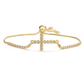 Fashion Jewelry Zircon Cross Bracelet 18K Gold Plated Premium Party Charm Religious Bracelet Custom Design Jewelry
