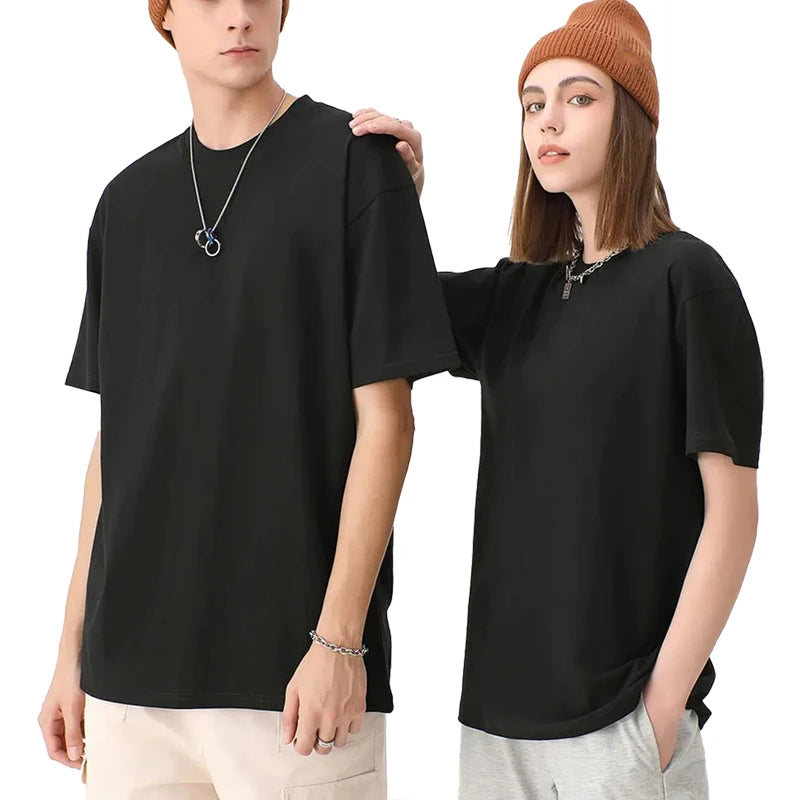 OEM Custom Print Logo New Arrival Luxury Unisex Tshirt 100% Cotton Crew Neck Blank Oversized Heavy Weight T-Shirts Men's T-Shirt