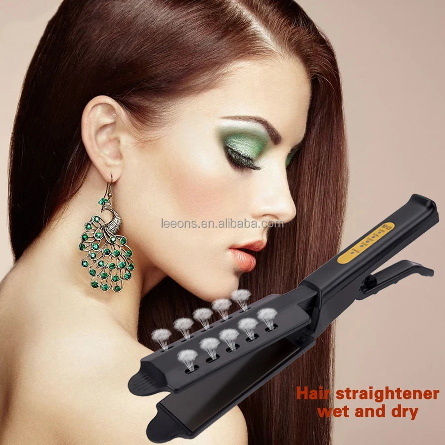 Leeons Private Label Titanium Plates Flat Iron Straightening Irons Hair Styling Tools Professional Hair Straightener