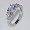 Boho Female Crystal CZ Stone Ring Vintage Women Wedding Rings Fashion Promise Engagement Ring Metal Zircon 1pc/opp Bag 7-15 Days