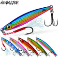 NEWMAJOR 7g 10g 15g 20g 30g Metal Jig Fishing Lure Sinking Lead Trolling Hard Bait Bass Saltwater Jigging Stream 3D Eyes