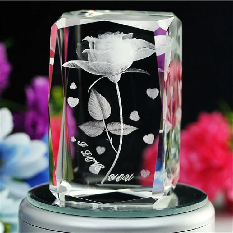 3d Laser Engraved Crystal Crystal Custom 3d Laser Engraved Crystal Glass Cubes for Business Gift