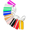 Customized Wholesale Metal Suitcase  Travel Tag Aluminum Alloy Reusable Anti Loss Airplane Luggage Tags With Wire Ring