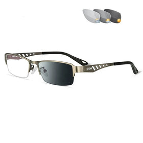 2024 New High Quality Metal Men Phototropy Glasses Photochromics Reading Photochromic Glasses Man Myopia Reading Glasses