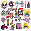 Hot Sales Girly Lipstick Hot air Balloon Embroidery Iron on Patch Custom Personalized logo Embroidered Patch Fo Clothing