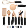 7 Pieces Rose Gold Kitchen Tools Set Garlic Press Egg Whisk Ice Cream Spoon Can Opener Pizza Paring Knife Kitchen Tools Set