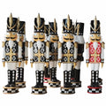 Custom Large Fiber Glass Cartoon Life Size Human Nutcracker Soldier Statue Resin Christmas Decoration for Shopping Mall