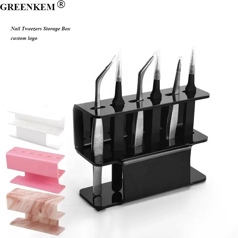 New Nail Tweezers Display Rack Grafted Eyelash Tweezers Storage Rack Acrylic Nail Tweezers Storage Box