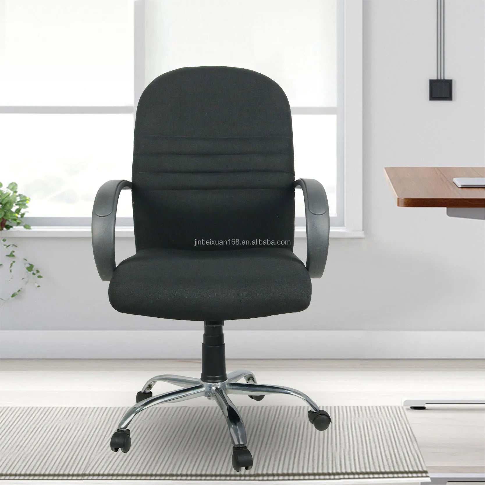 Shunde Durable Fabric Office Lift Chair Modern Style Middle Back Office Chair for Guests Mechanics Wholesale for Work Office Use