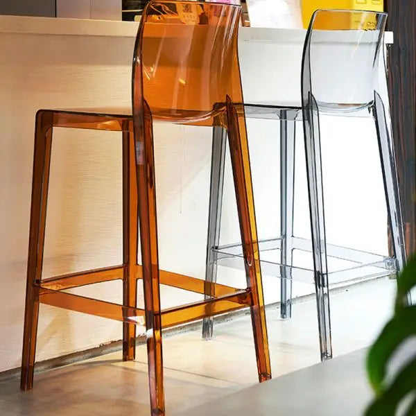 Nordic Bistro Coffee New Luxury Hotel Transparent Dining Counter Kitchen Industrial Acrylic bar Stool