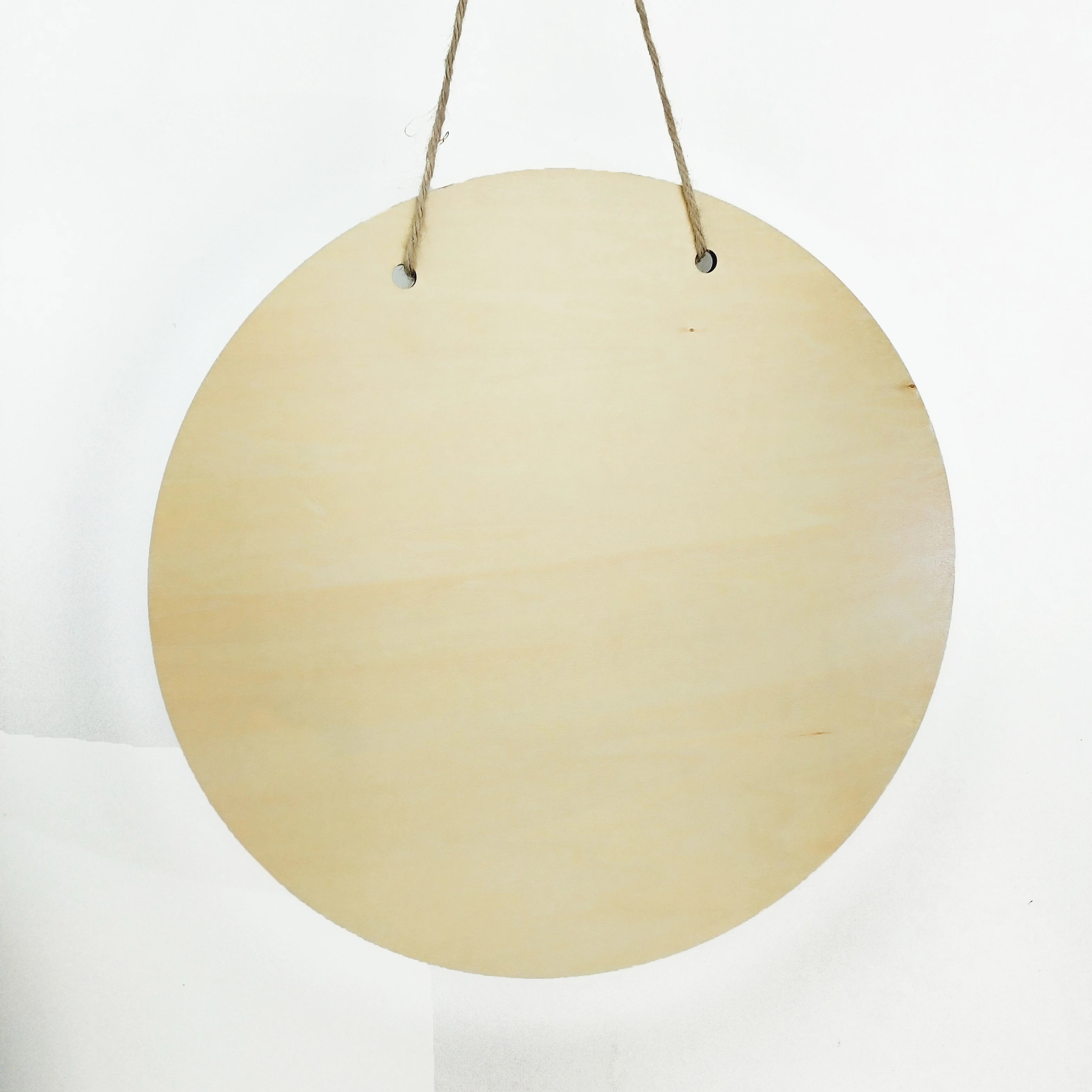 Natural Wood Door Plate Blank Sublimation Door Sign DIY Printing Round Sign