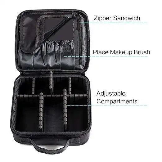 Large Capaci Makeup Train Case Travel Cosmetic Case Professional Makeup Bag Organizer Travel Bag Storage Bag