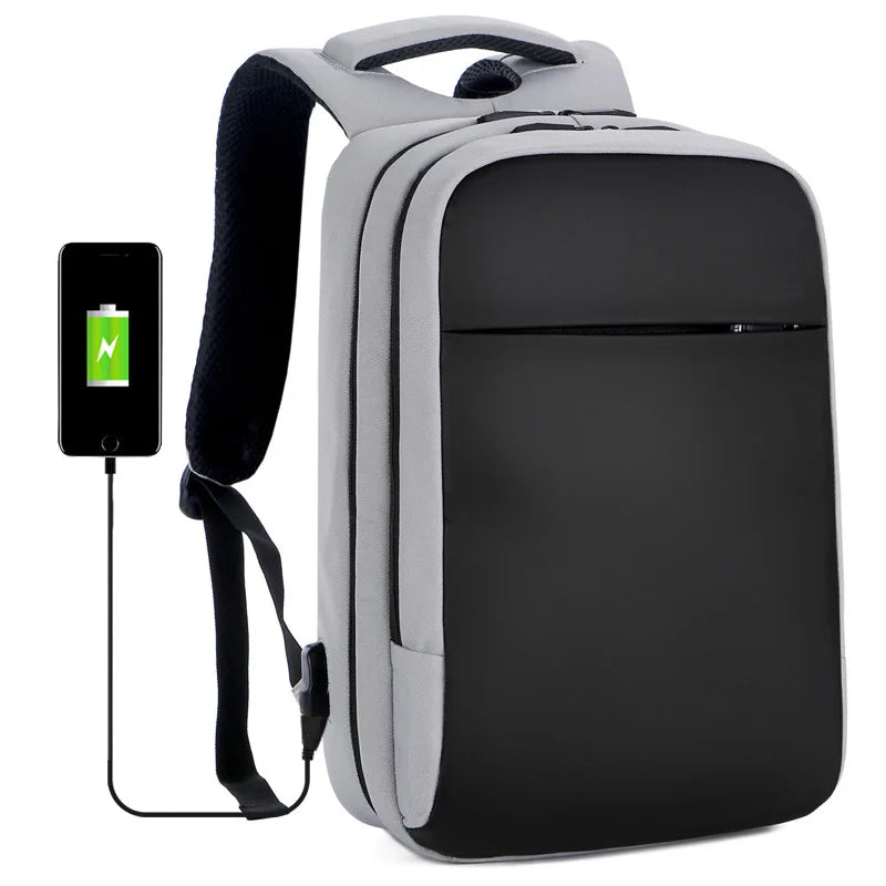 Fashion Business Waterproof Usb Backpack Large Capacity Casual 15.6 Inch Laptop Travel Bagpack for Men