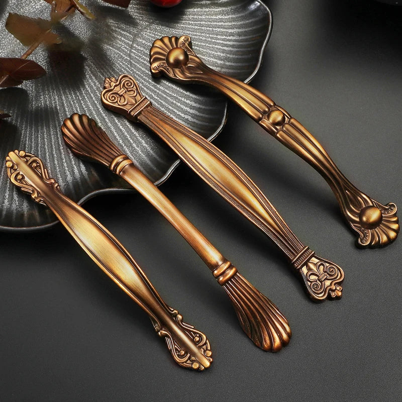 Ally Door Handle Classic Door Knobs Handle Heavy Duty Wooden Modern Handles for Kitchen Cabinets Kitchen Hardware Gold Bronze