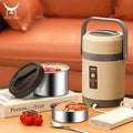 Charge Heated Double Layer Lunch Box 304 Stainless Steel Portable Heating Charging Type Insulated Heatable Vacuum Stew Pot