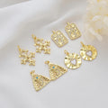 Factory Wholesale 14K Gold Plated Inlaid Zircon Geometric Shape Charm Pendant for Jewelry Making