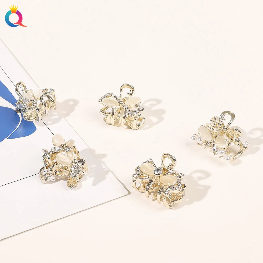 QIYUE 3CM Small Metal Clip Hair Clamp Macaron Hair Claw Clips Simple Grab Clip Hair Accessories for Woman