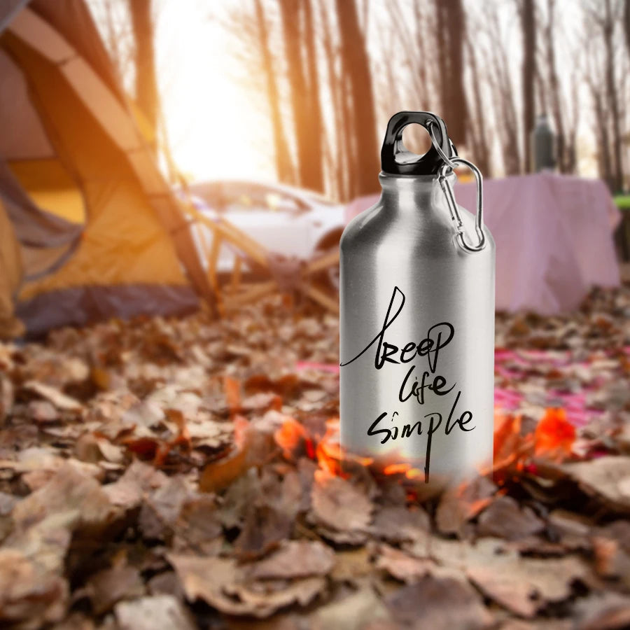 Topjlh Sublimation Aluminum Sports Bottle Food Grade Customized Printed Logo Smooth Normal Cap for Water Boiling Straw Type