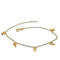 Au750 Pure Gold Anklets Fine Jewelry Manufacturer Supplier Women Ladies Gift Fashion Design Real 18k Gold Bracelets Anklet