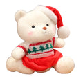 Hot Selling Unisex Christmas Bear Plush Toy Soft Cotton Stuffed Animal Embroidered Techniques Perfect Gift for All Genders