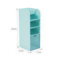 Wholesale Factory Multi-grid Desktop Office PS Stationery Slanting Insert Plastic Brush Pot Container Pen Holder With Drawer