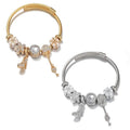 DIY Stainless Steel Gold/Silver/Rose Gold Plated Animal Design Slider Charm Bracelet Popular High-heeled Shoes Love Lock Charms