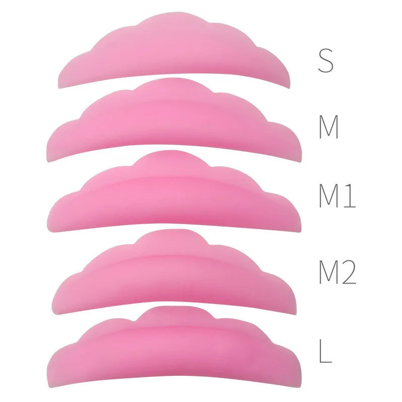 5pairs Eyelash Curlers Silicone Pad Colorful Recycling Lashes Rod Shield Lifting 3D Eyelashes Perm Tools