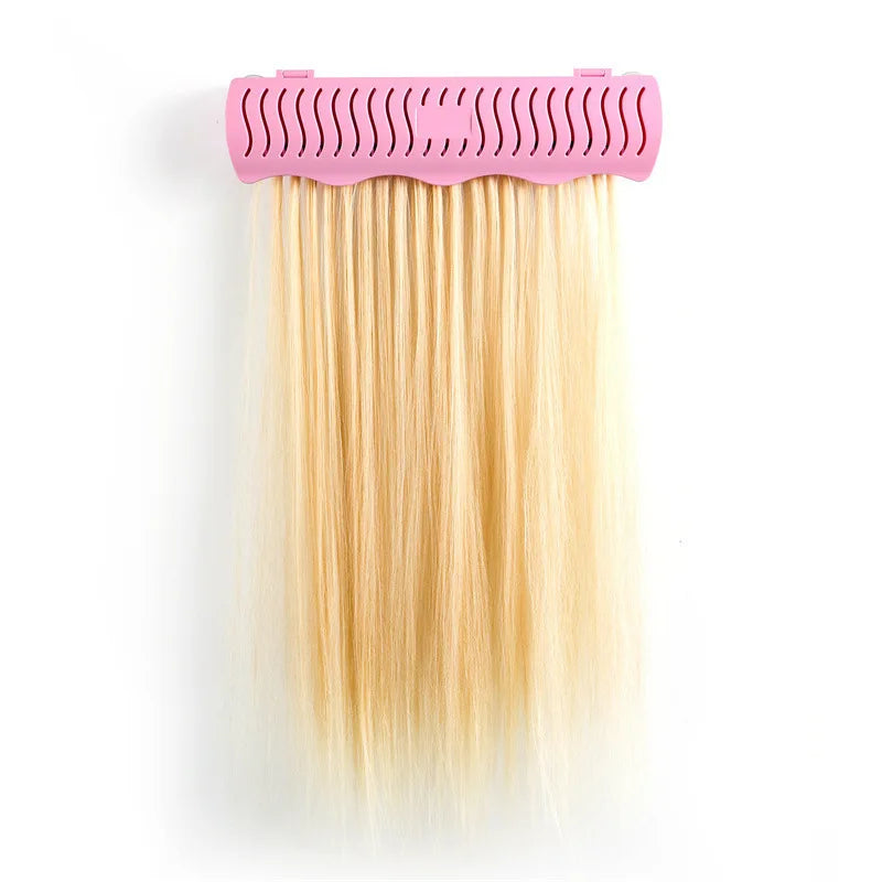 Wholesale Custom Hair Extension Holder Stand Salon Organization Rack Synthetic Brush Material Wall Hanging Wig Storage Box