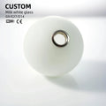 Opal White Glass Lamp Shade with Metal G9 for Pendant Light Fixtures Lighting Cover Mouthblown Glass
