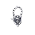 925 Oxidized Sterling Silver Lobster Claw Jewelry Claps 925 Religious Pendant Lock for Bracelets