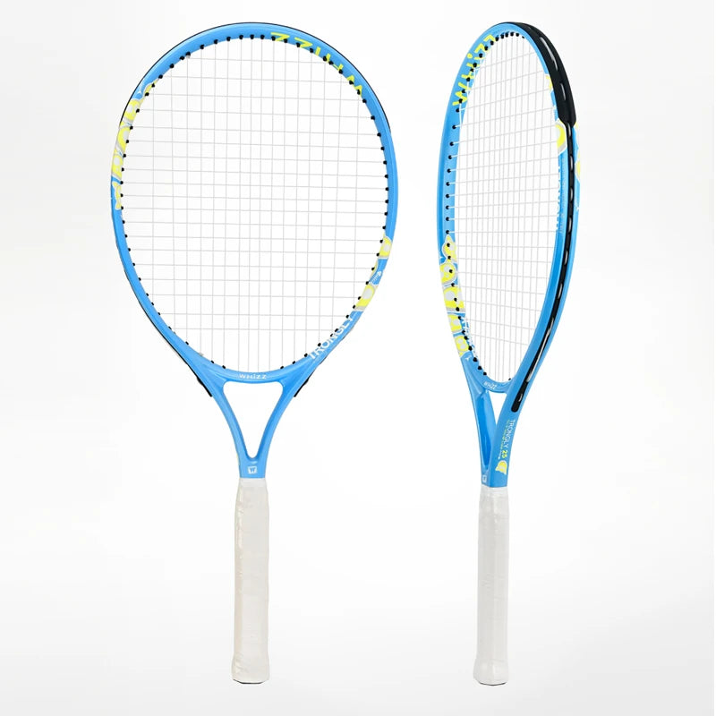 Durable Using Blue Color Racket Tennis Aluminium Alloy Carbon Fiber Children 19inch Tennis Racket