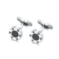 Vintage Screw Cufflinks High-grade Men's Round Agate Cufflinks