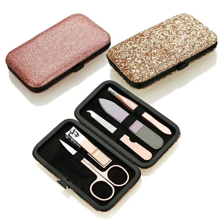 High Quality Manicure Pedicure Set 5pcs Portable Nail Trimmer and File Stainless Steel for Nail Care