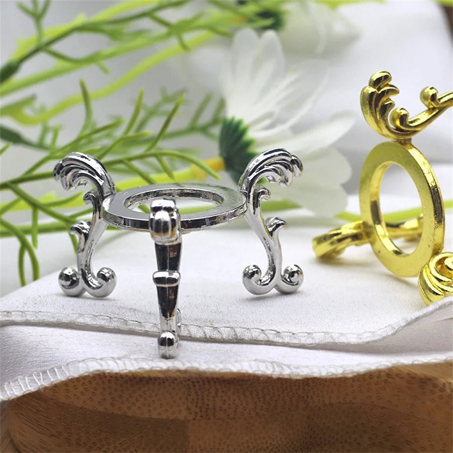 Latest Design Gold & Silver Plated Crystal Ball Bases Gemstone Sphere Display Stand for Room Decoration