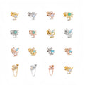 2024 New Design Light Luxury Geometry Earbone Stud Screws Screw Ball Sleeping Studs Fashion 18kBrass Piercing Earrings for Women