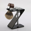 Plastic Safety Razor and Brush Stand Wholesale Cheap Price Durable Shaving Set Stand for Home & Salon Use