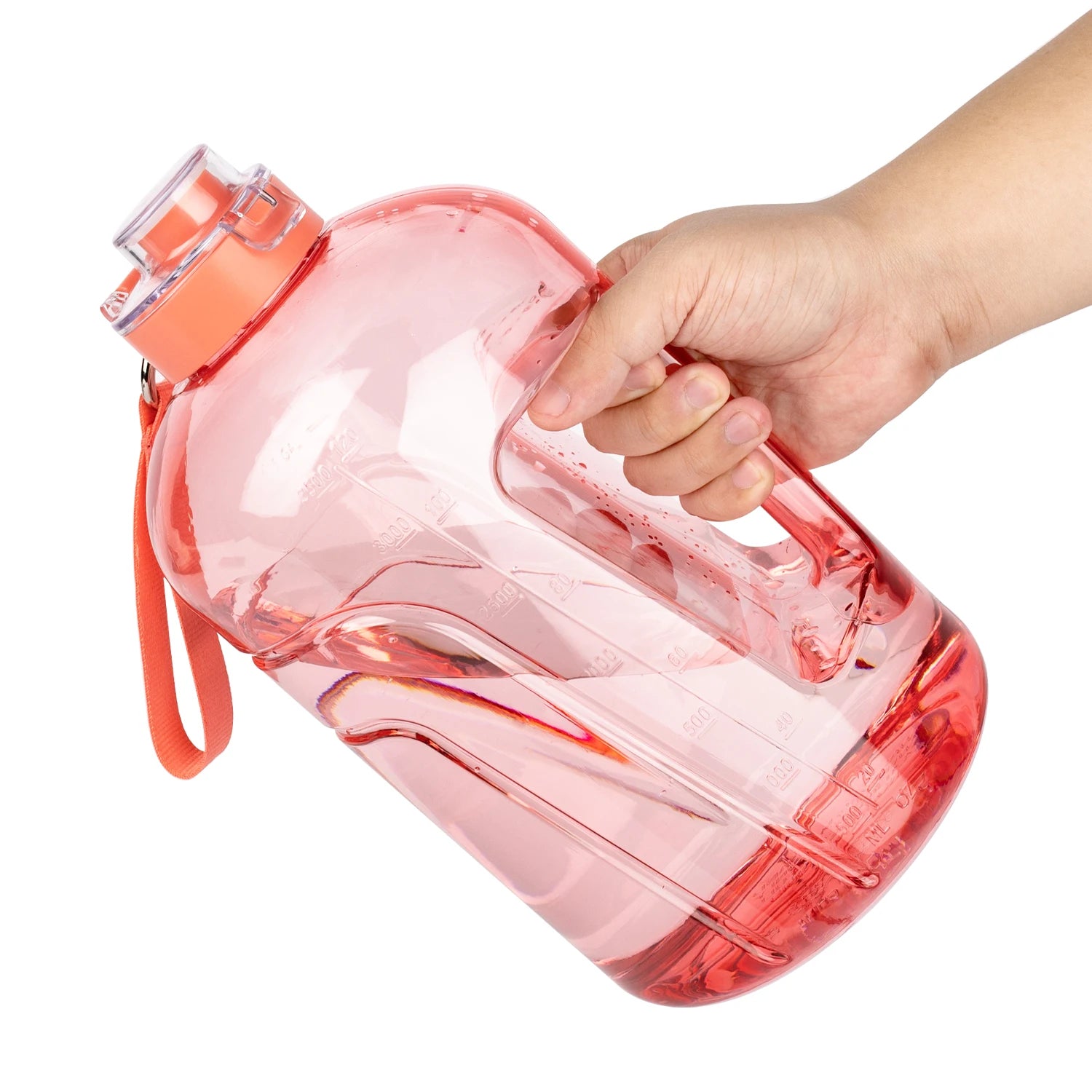 PETG Big Capacity 1 Gallon Sport Water Bottle with Straw and Time Marker Direct Drinking Camping Use BPA Free Eco Friendly