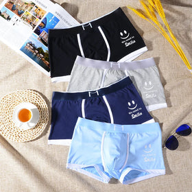 2023 New Men's Underpants Men's Underwear Cotton Boxers Boxers Young Personality Trend Breathable Comfortable Boys' Shorts